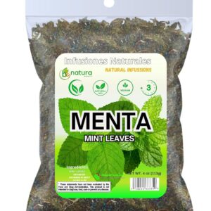 HOJAS DE MENTA Dried mint leaves cut and sifted - (4 Oz) 100% Natural - Herbal Tea HOJAS DE MENTA