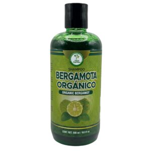 Shampoo organic bergamot (16.9 fl oz) with aloe vera & rosemary SHAMPOO ORGANICO BERGAMOTA con Sabila & Romero Cont. net. 500 ml
