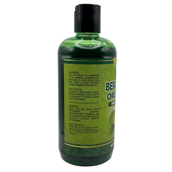 Shampoo organic bergamot (16.9 fl oz) with aloe vera & rosemary SHAMPOO ORGANICO BERGAMOTA con Sabila & Romero Cont. net. 500 ml - Image 2