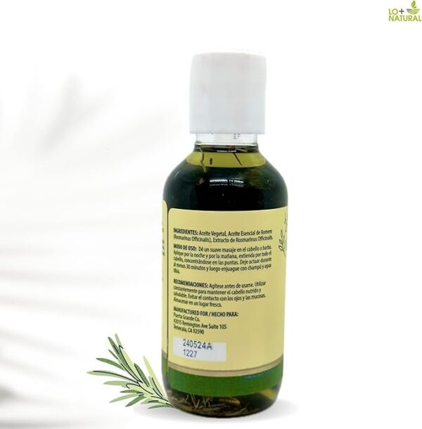 Rosemary Oil (Aceite de Romero) - Maximum Concentration, (120 mL) - Natural Essential Oil for Hair & Skin refresing Aroma - Image 3