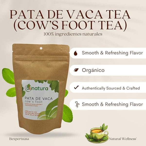 Pata de Vaca TE (cow's foot Tea) 24 bags, 100% Natural Infusion, Cultivada Organicamente| Organically Grown, Vegan. - Image 2