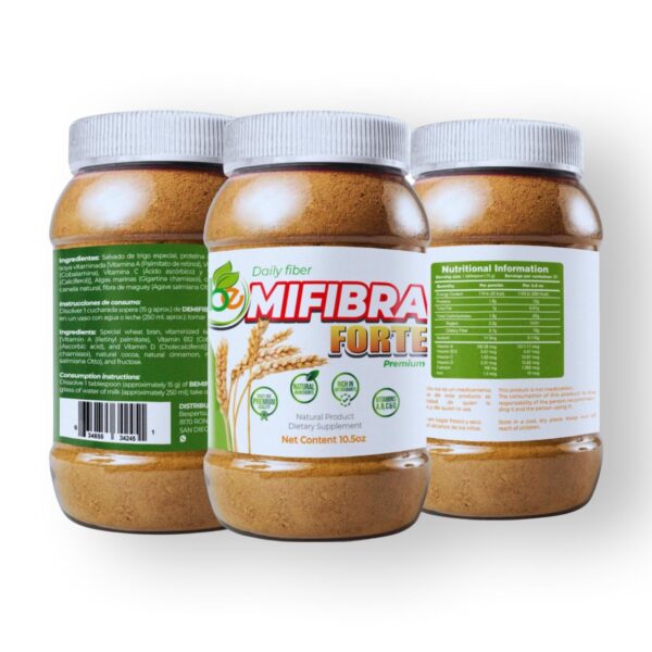 Fibra Diaria Premium, Simi-Style Fiber, Natural Ingredients, Antioxidants & Vitamins A, B12, C & D, Supports Detox & Digestion, 10.5 oz + Drink Mixer - Image 3