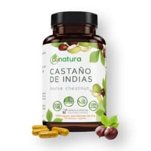 Castaño De Indias (Horse Chestnut Capsules) – 1500 mg per Serving, 90 Veggie Caps, 100% Natural, Premium Dietary Supplement, Made in USA – Supports Circulatory & Vein Health