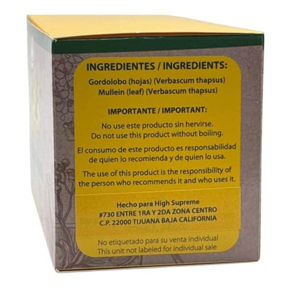 Gordolobo te (Mullein herbal tea) 25 tea bags, vegan, 100% natural, hecho en mexico Beverage - Image 4