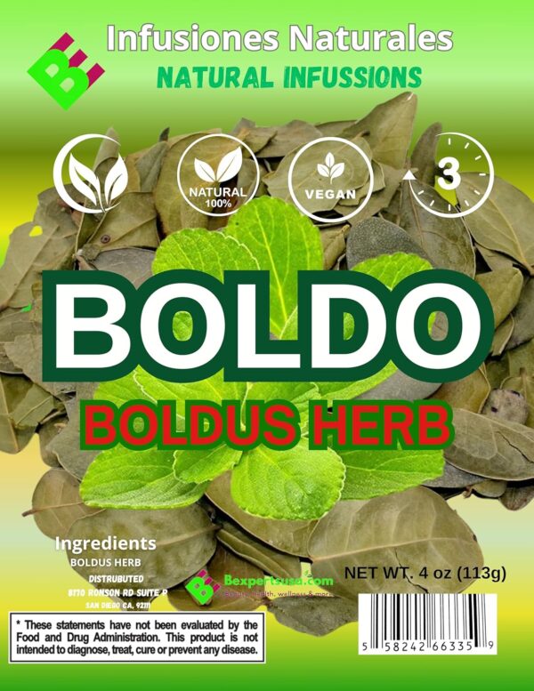 TEA Peumus Boldus Leaves 4 Oz | HOJAS DE BOLDO 4oz TE - Image 4