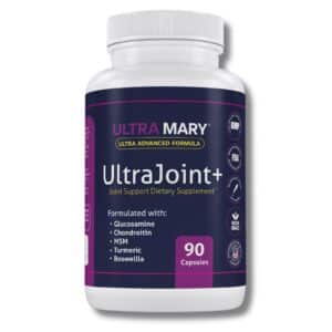 UltraMary+ Joint Support w/Glucosamine, Chondroitin, MSM, Turmeric & Boswellia – Mobility & Flexibility – 90 Capsules – Suplemento Articulaciones – Made in USA – Advanced Formula
