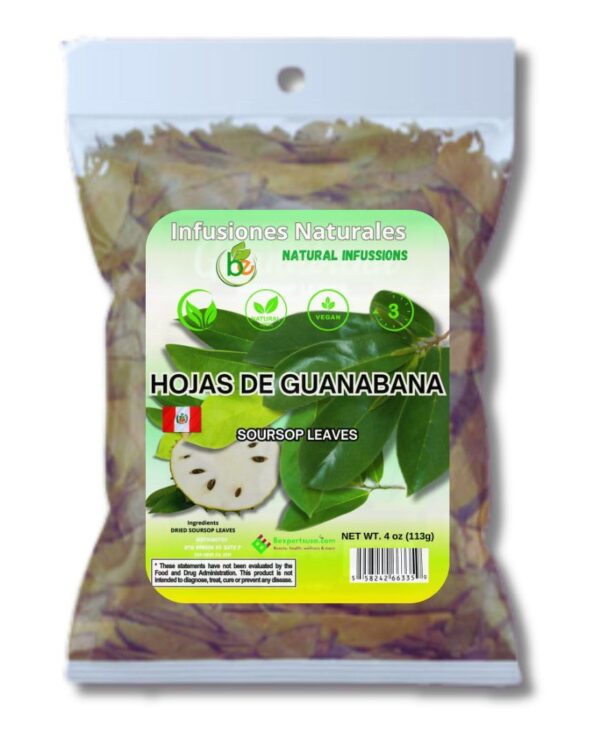 Whole Dried Graviola Soursop Leaves (4 oz 113g+ Leaves Per Bag) Hoja De Guanabana, 100% All Natural Fresh Tea From Mexico . TEA Beverage Traditional - Image 3