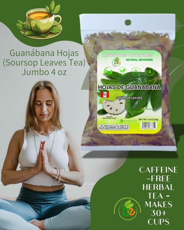 Whole Dried Graviola Soursop Leaves (4 oz 113g+ Leaves Per Bag) Hoja De Guanabana, 100% All Natural Fresh Tea From Mexico . TEA Beverage Traditional - Image 5
