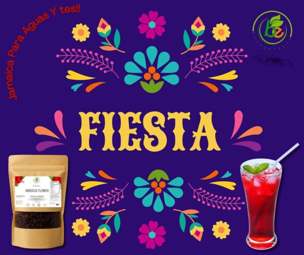 Jamaica Flor – 100% Natural Loose Leaf Hibiscus Tea – 16 oz (1 lb) – Dried Hibiscus Flower Petals – Caffeine-Free – Rich in Antioxidants – Vegan, Non-GMO – Supports Digestion & Hydration – Includes Tea Infuser / Incluye Infusor - Image 5