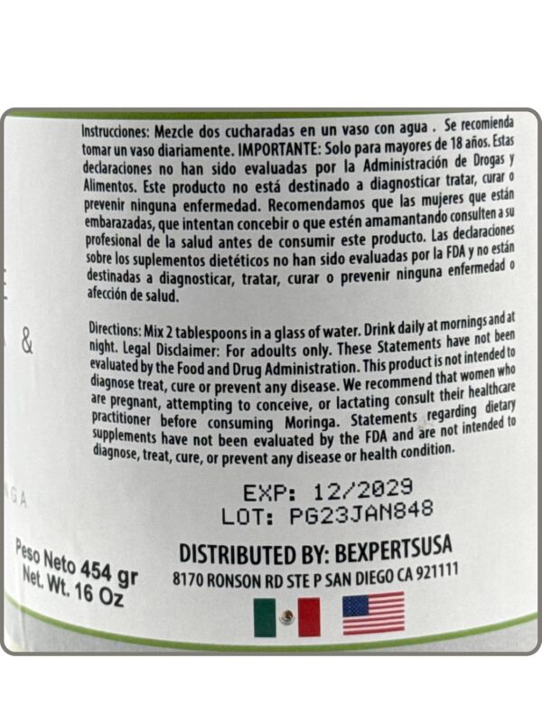 Leche de Alpiste, Curcuma, Guanabana & Moringa (Premium Canary Seed Milk – with Turmeric, Soursop & Moringa) – Superfood Blend by Bexpertsusa– 16 oz - Image 6