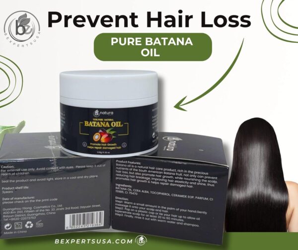 B-EXPERTS Batana Oil for Hair Growth - 100% Raw & Natural Hair Mask - 4.16 oz - Thickens Strengthens Moisturizes Repairs Split Ends - For All Hair Types - Bexpertsusa - Haircare - Image 5