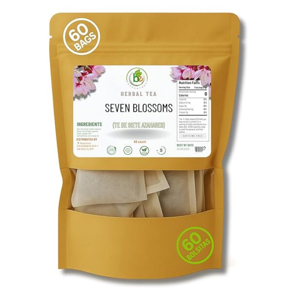 7 Siete Azahares Té (Seven Blossoms Tea) – 60 Tea Bags – 100% Natural, Vegan, Herbal – Gluten-Free, Non-GMO – by BexpertsUSA - Image 4