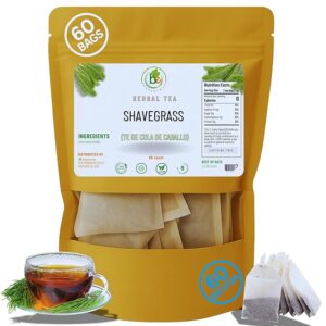 Cola de Caballo Té (Shavegrass/Horsetail Tea) – 60 Tea Bags – 100% Natural, Vegan, Herbal – Gluten-Free, Non-GMO – by Bexpertsusa