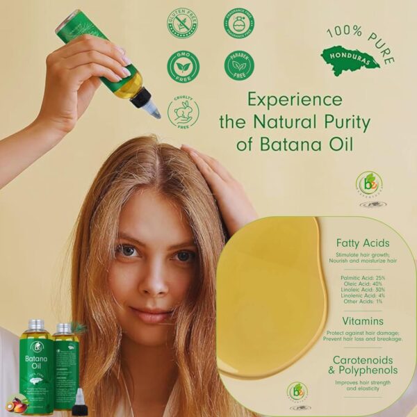 Bexpertsusa Batana Oil 100% Pure & Natural 4 fl oz Promotes Hair Growth Thickens Strengthens Moisturizing Smoothing Anti Hair Loss for Men Women Unisex Haircare - Image 5