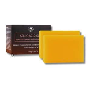 Kojic Acid Brightening Soap–2 Pack(100g Each)Face & Body Cleanser w/Shea Butter, Camellia Oil & Vitamin C,Gently Exfoliates,Evens Tone,Controls Oil,Sensitive,Acne-Prone Skin–Dark spot,All SkinTypes
