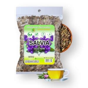 Salvia Tea (Sage Leaf Herbal Te) – 4 oz (113g) Loose Leaf – 100% Natural, Food-Grade, Caffeine-Free – Non-GMO, Vegan – Digestive & Relaxing Herbal Infusion – Not for Smudging or Burning